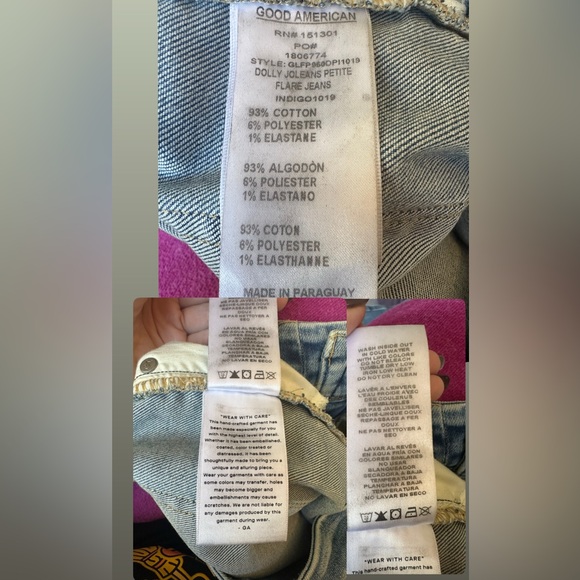 12 / 31 DOLLY PARTON JOLEANS PETITE FLARE JEANS LIGHT WASH DENIM GOOD AMERICAN - Picture 10 of 16